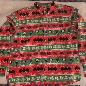 Batman Red and Green Casual Button Down Shirt